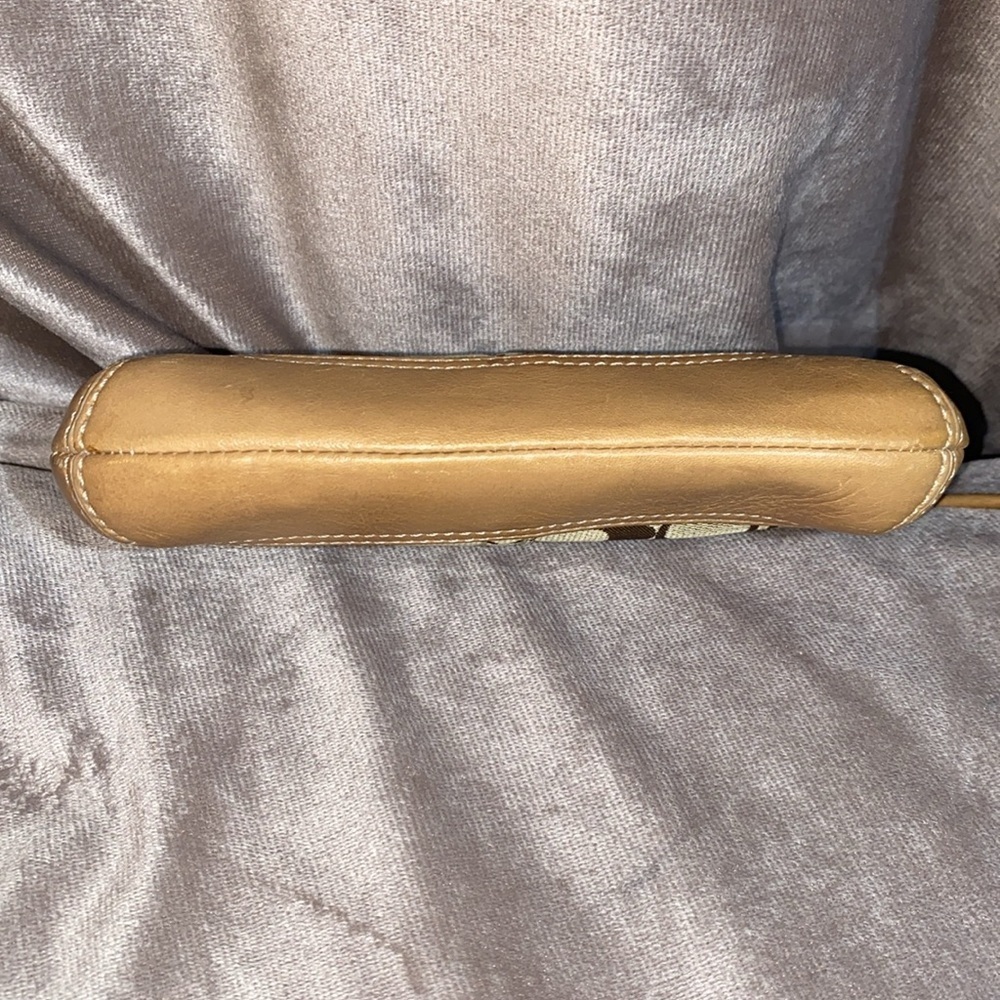 Coach Signature Brown and Tan Wristlet - Picture 3 of 9